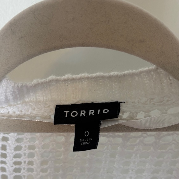 Torrid White Open-Knit Cardigan - Picture 6 of 11